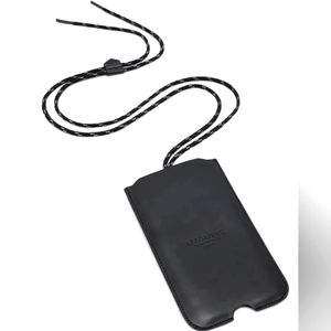 All Saints Cybelle Leather Phone Holder on a Lanyard